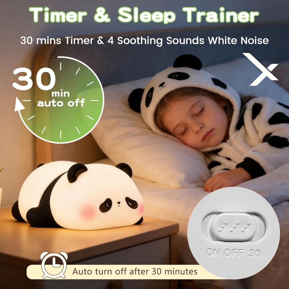 HomiHex Silicone Panda Night Lamp – Premium Soft Glow Light