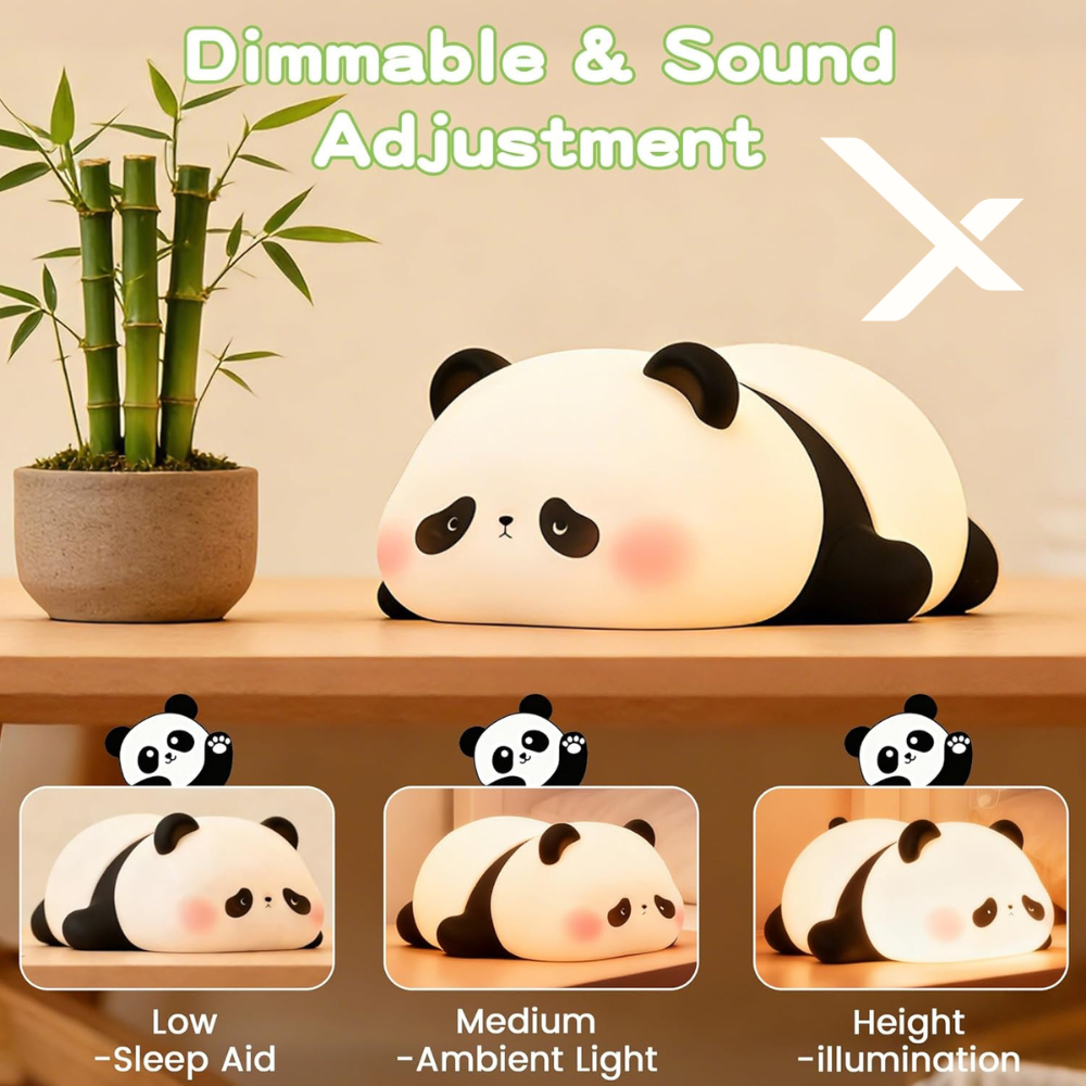 HomiHex Silicone Panda Night Lamp – Premium Soft Glow Light