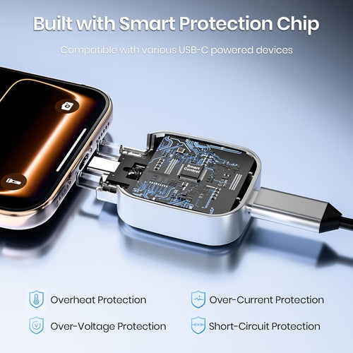 HomiHex Auto Stop Charging Adapter — Anti-Overcharge Phone Battery Protector