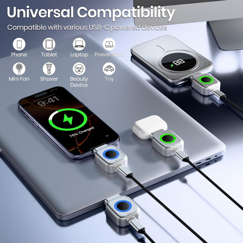 HomiHex Auto Stop Charging Adapter — Anti-Overcharge Phone Battery Protector